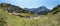 Ruins of barracks from the first world war on the slopes of Mount Jof di Miezegnot in the Julian Alps