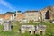 Ruins of Basilica Aemilia in Roman Forum, Rome, Italy.