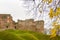 Ruins. Bau Castle. Golden autumn.