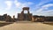 The ruins of the beautiful Temple of Dendera or the Temple of Hathor. Egypt, Dendera, Ancient Egyptian temple near the city of Ken