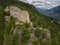 Ruins of Belfort castle near Brienz on the Swiss alps