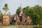 Ruins of the Buddhist temple Wat Mahathat Sukhothai. Thailand