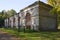 Ruins of buildings Forest greenhouses in the Gatchina Palace Park. Leningrad region