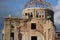 The ruins of buildings left over from World War II Hiroshima.