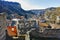 Ruins of Byzantine fortress and Panoramic view to Melnik town, Bulgaria