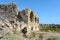 Ruins of a Byzantine hospital in Side. Turkey. Ruins of the antique Side