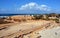 Ruins in Caesarea Maritima National Park a city and harbor built by Herod the Great