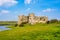 Ruins of Carew Castle in Pembrokeshire, Wales, UK