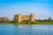 Ruins of Carew Castle in Pembrokeshire, Wales, UK