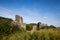 Ruins of castle on Black Mountain in Vinogradovo, Transcarpathian, Ukraine