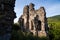 Ruins of castle on Black Mountain in Vinogradovo, Transcarpathian, Ukraine