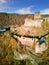 The ruins of castle Cabrad on Krupinska planina plateau during autumn