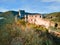 The ruins of castle Cabrad on Krupinska planina plateau during autumn