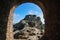 The ruins of the castle de Verdera Spain Catalonia