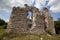 Ruins of the castle of the Knights Templar order XIV century Serednie village, Transcarpathian region