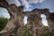 Ruins of the castle of the Knights Templar order XIV century Serednie village, Transcarpathian region