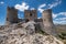 Ruins of the castle of Rocca Calascio in Abruzzo, Italy