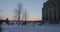 Ruins Church of the Holy Trinity in the village of Pyataya Gora, Volosovsky district, Leningrad region. Winter video at