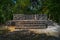 The ruins of the city of Calakmul. Maya Pyramid