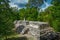 The ruins of the city of Calakmul. Maya Pyramid