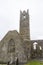 The ruins from Claregalway Abbey and the graveyard