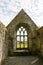 Ruins of Claregalway Friary, traceried windows, west of Ireland