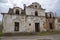 The ruins of the Countess house, later turned into a stud farm office. The estate of Count S.A. Stroganov. Pskov region, Volyshovo