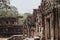 Ruins crumbling of temples in Ankgor Thom, Cambodia surrounded - World Heritage by UNESCO in 1992