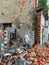 Ruins of demolished building in china