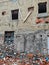 Ruins of demolished building in china