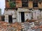 Ruins of demolished building in china