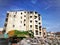 ruins of demolished residential apartments in Wuhan city hubei province china