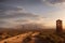 Ruins in the desert Capture the skyline with a foreground element like a bridge or statue Soft made with generative ai