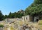 Ruins of the deserted village and the fortress Palio Pyli on the island of Kos in Greece