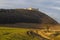 ruins of Devicky Castle with vineyards, Czech Republic