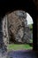 Ruins door frame medieval castle Franchimont, Theux, Liege, Belgium