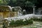 Ruins of Doric temple at Mon Repos Park, Corfu