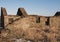 Ruins of a Drystone built house at Castlehill Heritage Centre,,Castletown, Caithness, Scotland.UK.