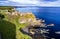 Ruins of Dunluce Castle in Northern Ireland, UK