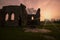 The ruins of Egglestone Abbey near Castle Barnard in County Durham