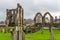 Ruins of Elgin cathedral in northern Scotland