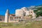 Ruins of Fatih Sultan Mehmet mosque at grounds of Kruja castle in Albania