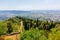 Ruins of the Fortress of Girifalco and landscape in Cortona, Italy