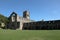 The ruins of Fountains Abbey, a Cistercian monastery near Ripon in North Yorkshire, England, UK