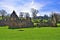 Ruins at Fountains Abbey, in North Yorkshire, in late March 2019.