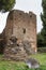 Ruins of funeral monuments along ancient Appian Way near Rome