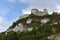 Ruins of Gaillard castle in Les Andelys high about the river seine