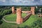 Ruins of Gothic Castle in Czersk village, Poland