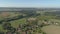 Ruins of Gothic castle Trosky in National Park Czech Paradise. Aerial view to medieval monument in Czech Republic.