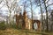 Ruins of Gothic house in Arkadia park. Lowicz county. Poland